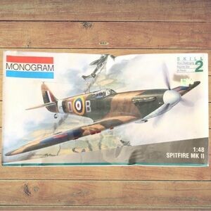 Vintage 1994 Revell Monogram 1:48 Spitfire MK II Model Airplane Kit Skill 2 NEW